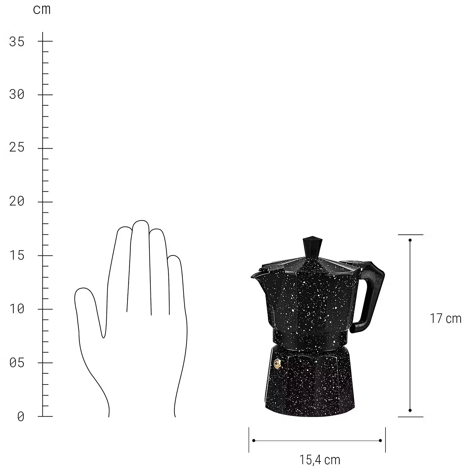 ESPERTO Espressobereiter 6 Tasse 6er-Set
