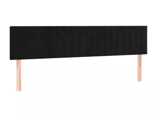 Sommier tapissier avec matelas et LED Noir 180x200 cm Velours