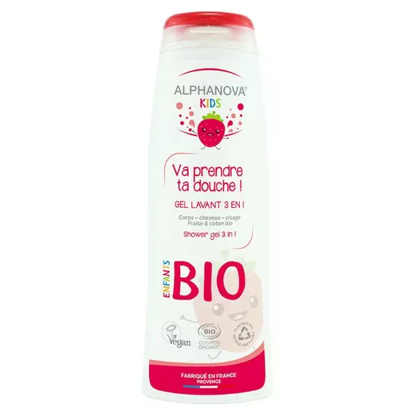 Alphanova Kids Go Take Your Shower Morango Orgânico 250ml