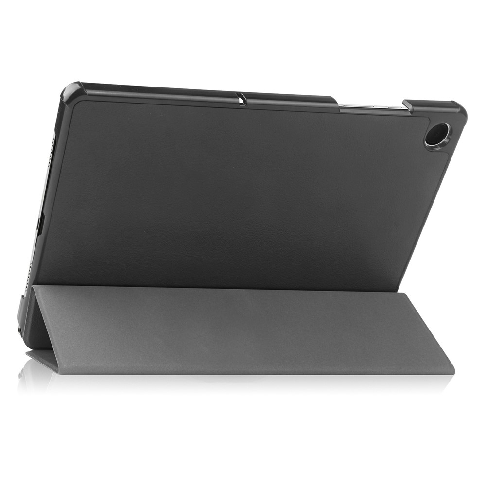 Samsung Galaxy Tab A11  Plus / A9  Plus Leder Tasche Flip Cover Hülle - Schwarz