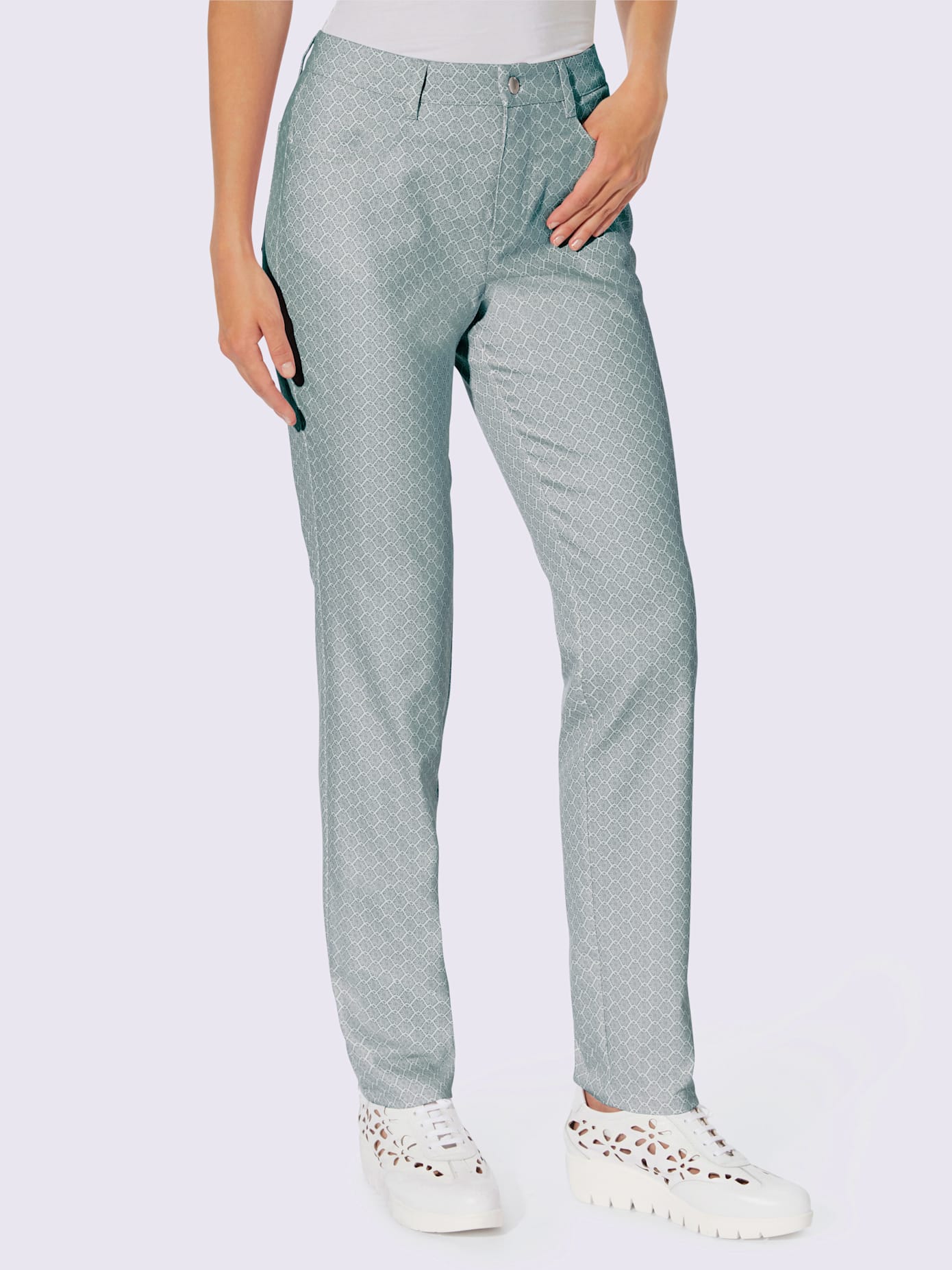 Pantalon imprimé motif minimaliste tendance