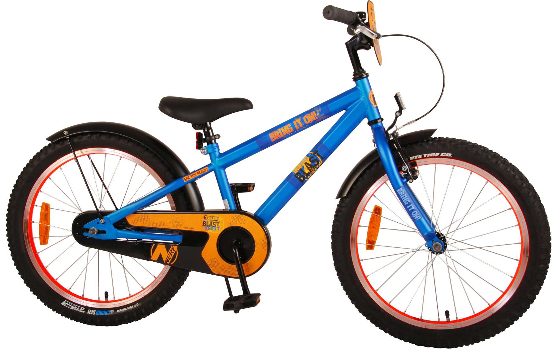 TPFSports NERF Kinderfahrrad - Jungen - 20 Zoll - Rücktritt + Handbremse - Satinblau