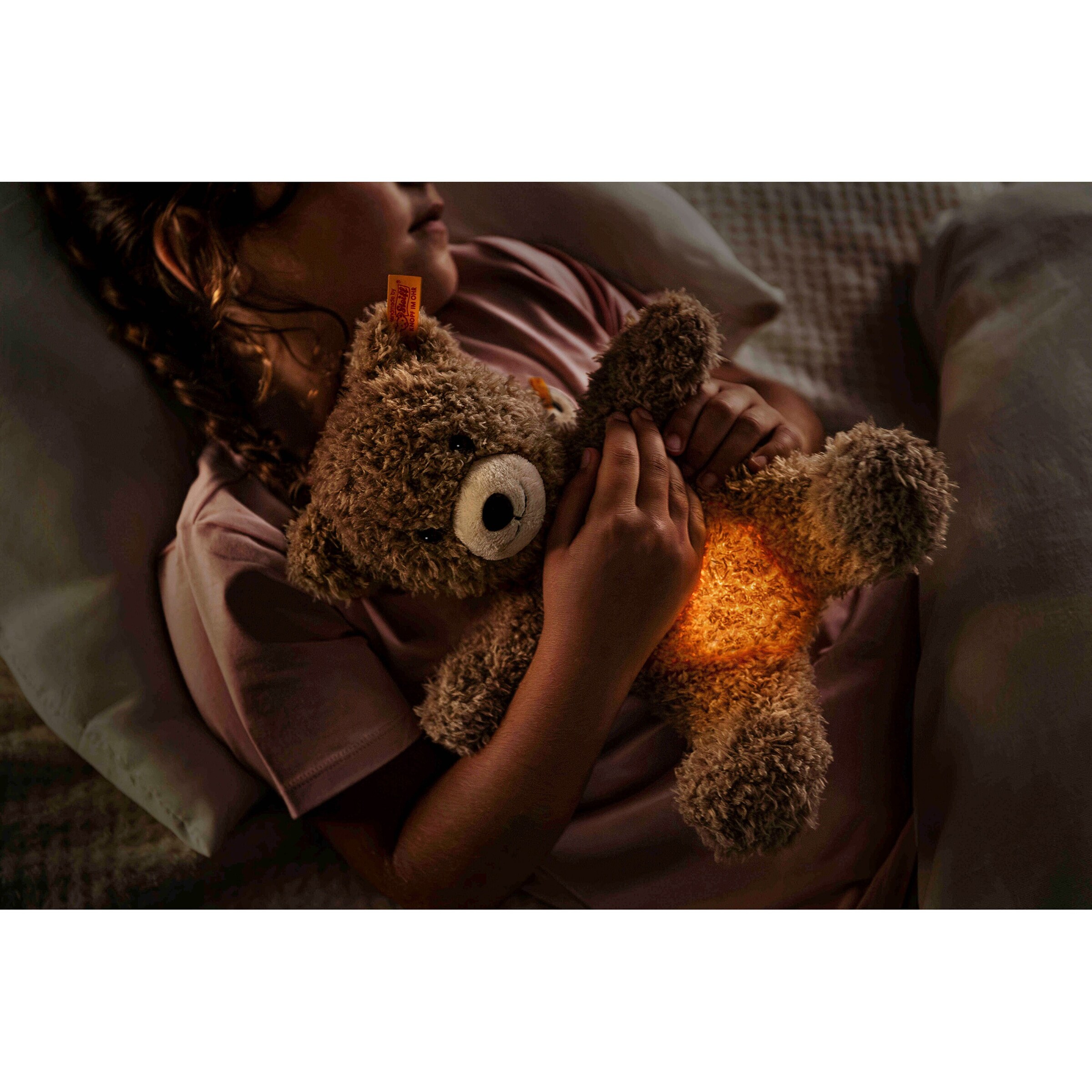 Steiff Kuscheltier Teddybär Caspar mit Nachtlicht Soft Cuddly Friends 28cm
