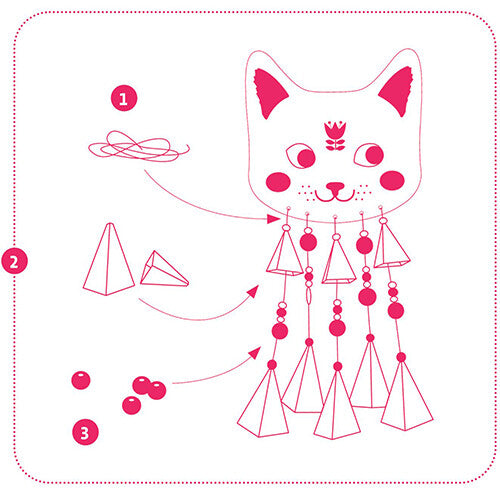 Djeco knutselset diy - windgong - poes