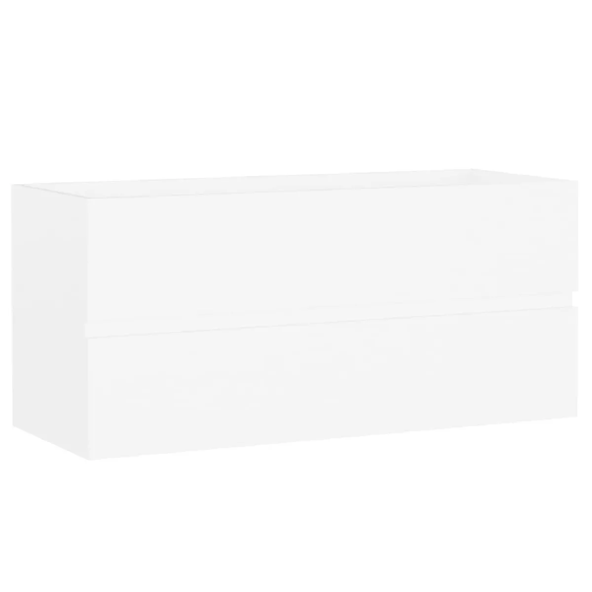 vidaXL Armoire d'Évier - Blanc - 100 cm