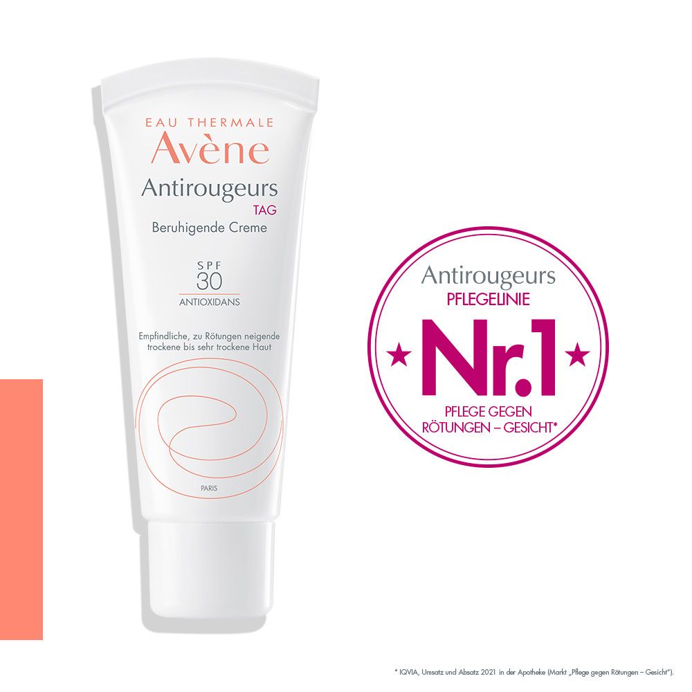 Avène Antirougeurs Tag Beruhigende Creme mit SPF 30 - beruhigend bei Rötungen und Rosacea-Behandlung