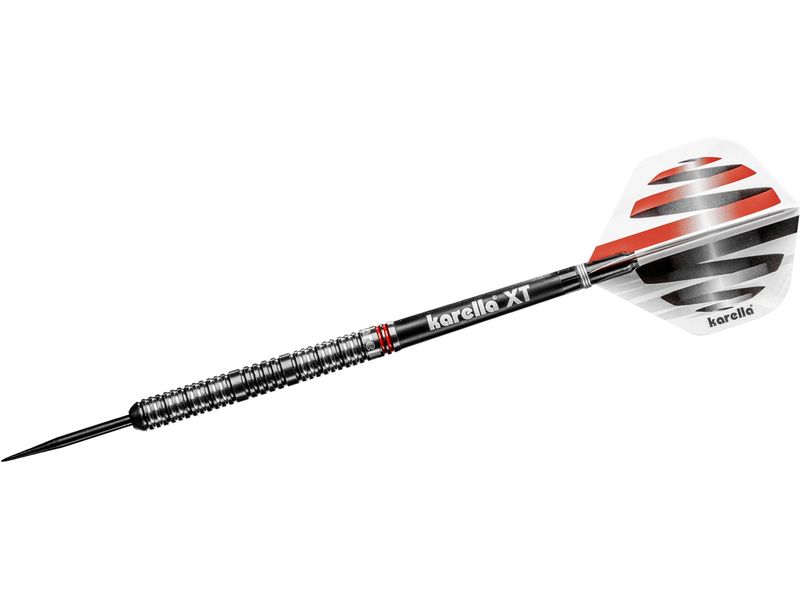 Karella Dartpfeile Steeldart HiPower 24g, 3 Stück – Schwarz 90% Tungsten Dartpfeile