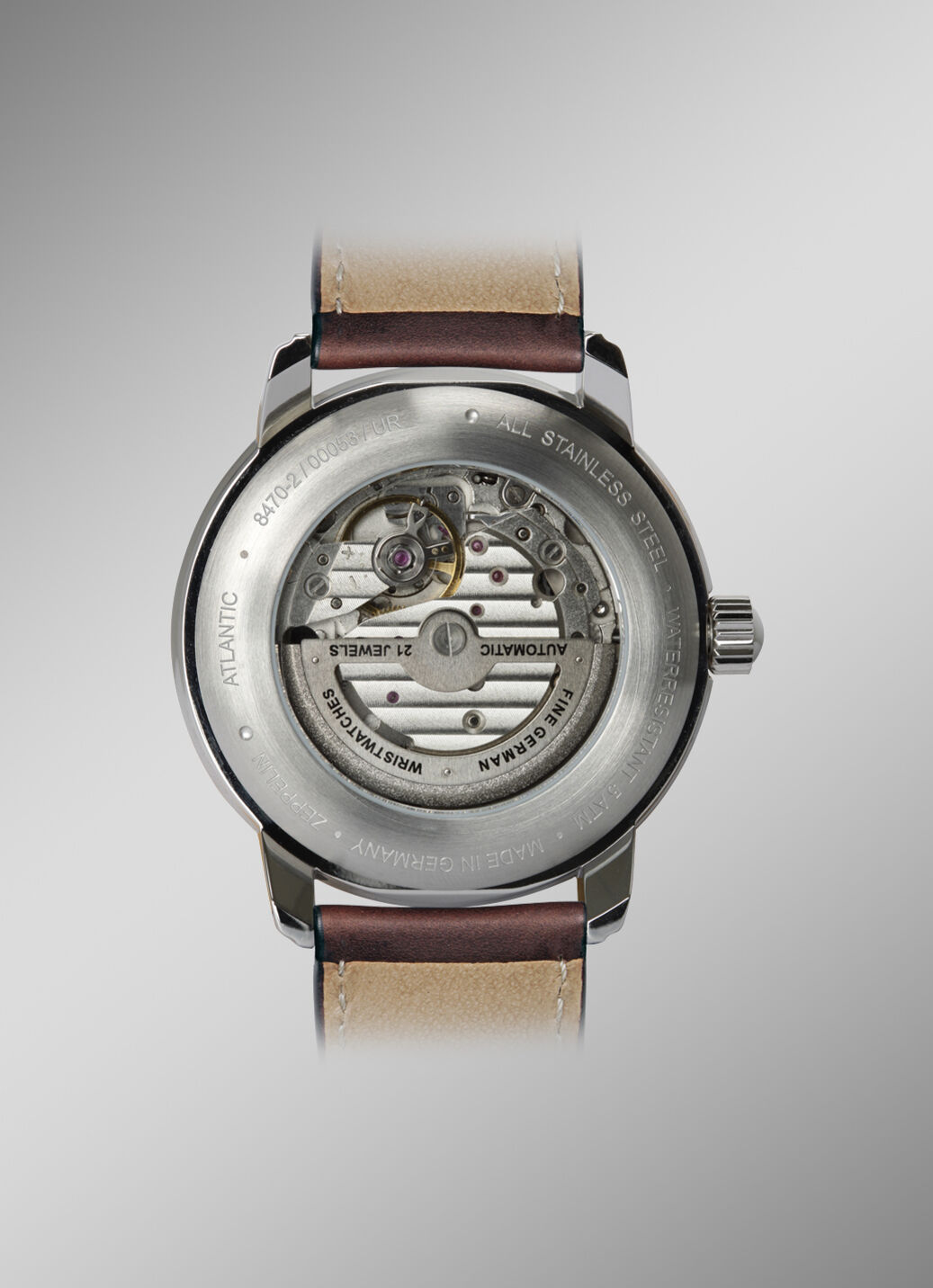 Zeppelin-Automatik-Herrenuhr mit Lederband
