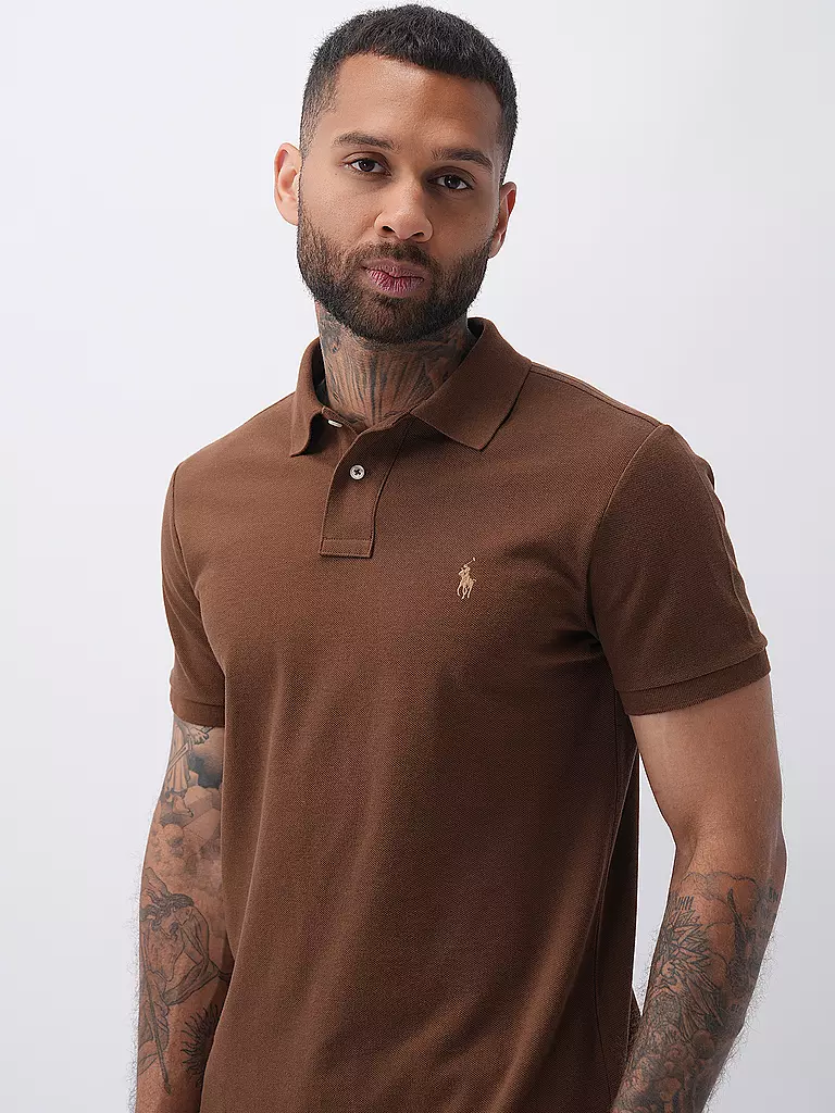 POLO RALPH LAUREN Poloshirt Custom Slim Fit braun