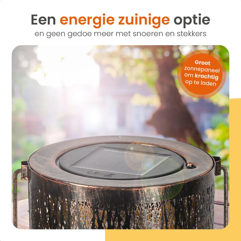 Goliving Solar Tafellamp Oasis - 2 Stuks - LED Buitenverlichting Zonne-energie