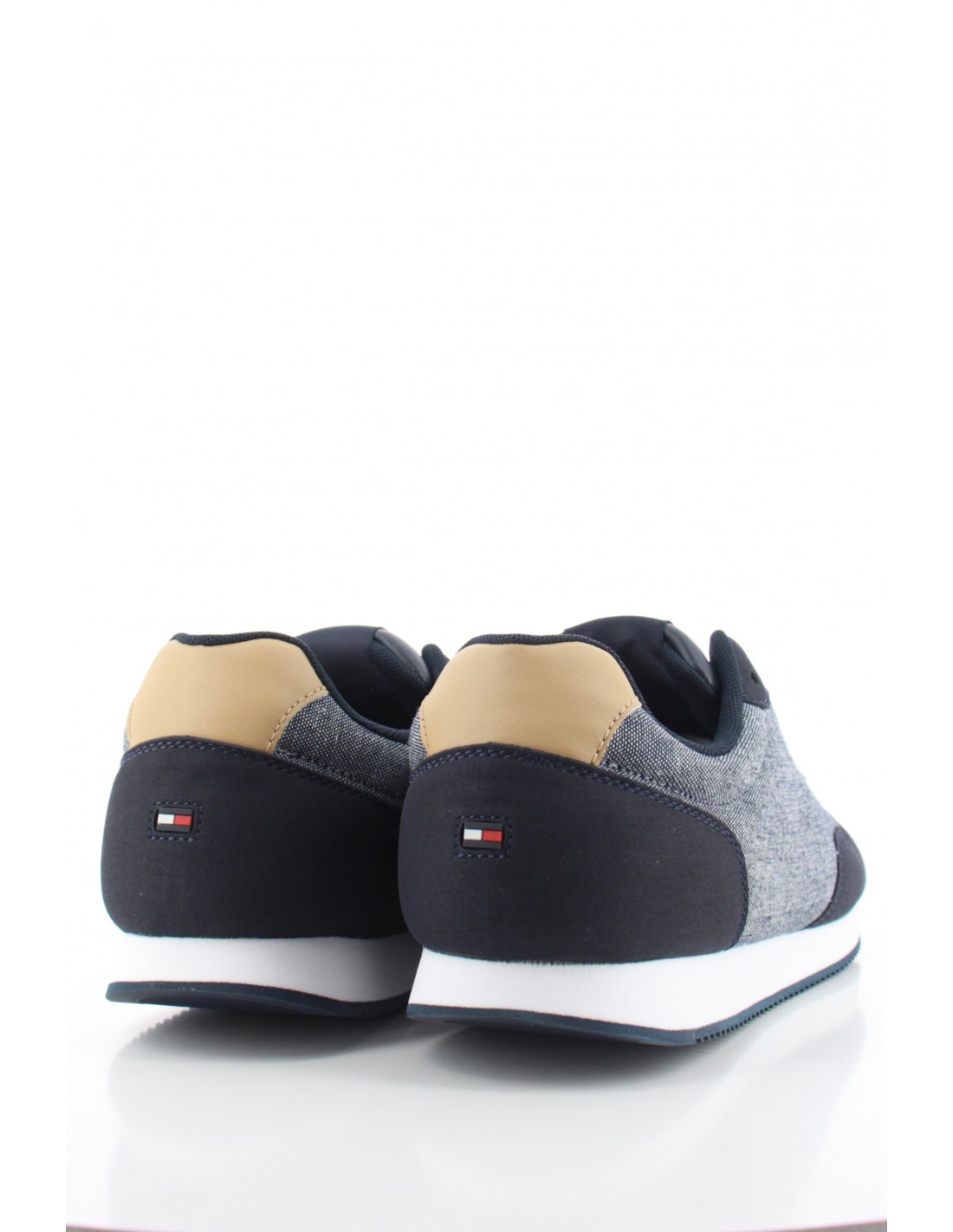 tommy hilfiger Baskets De Ville Homme Runner Mix Chambr Gris/Noir