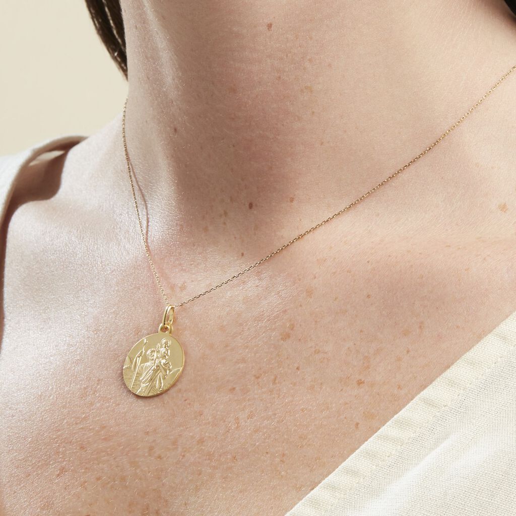 Medaille Or Jaune Saint Christophe