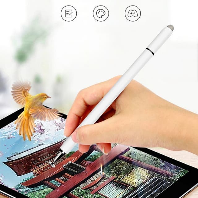 3-i-1 magnetisk stylus kompatibel med Apple/Huawei/Xiaomi/Samsung Hvid