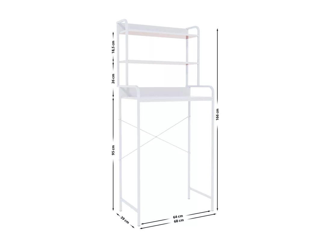 Etagère pour lave-linge Darby en métal avec 3 niveaux
