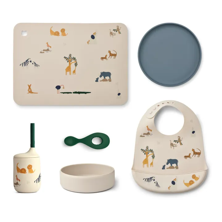 Liewood Set repas en silicone Tine | Beige