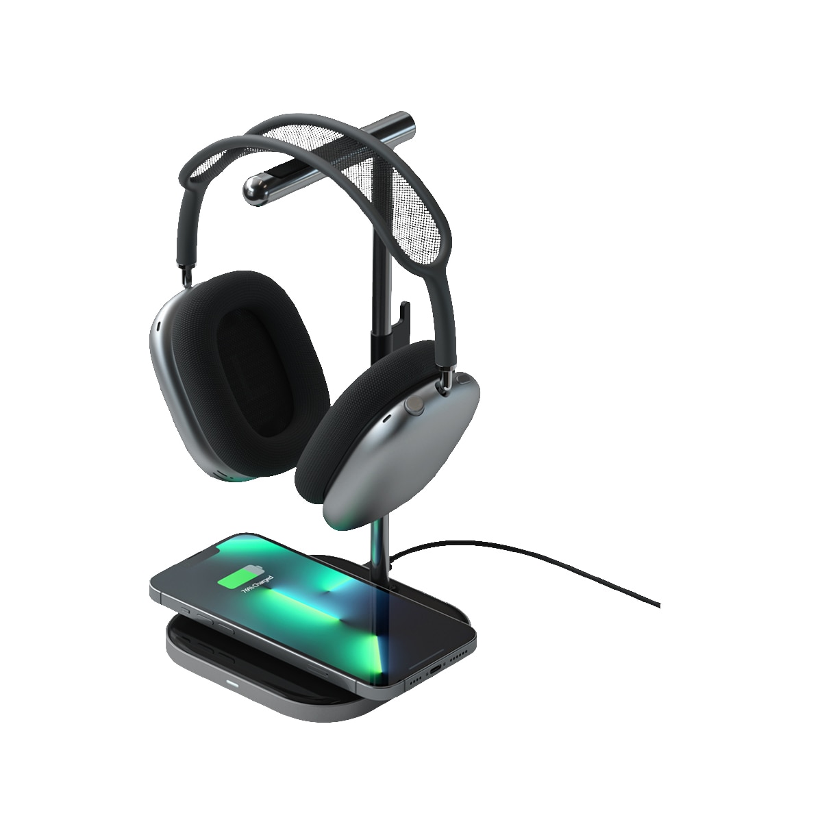 Satechi 2-i-1 stativ til hodetelefoner/lader til iPhone 13/AirPods Pro