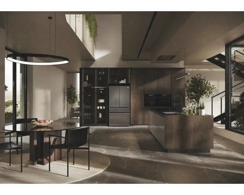 French Door koelkast HAIER HFW7918ENMP BxHxD 90,8 x 177,5 x 75 cm Koelgedeelte 363 l Vriesgedeelte 266 l Roestvrij staal