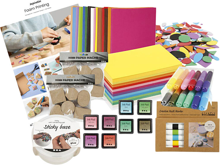 Creativ Company Mega DIY Mix Stempeltryk, Kort og æsker