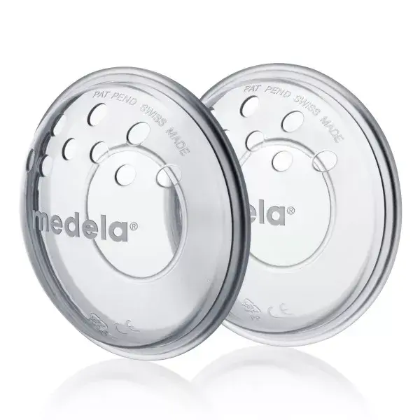 Protetores de mamilo Medela, caixa com 2 unidades.