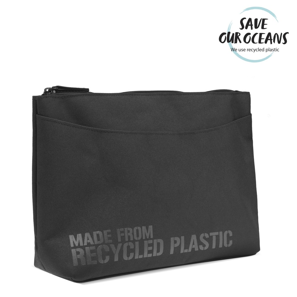 Studio - Studio Men's Washbag 100% Recycled Plastic Black - Toilettaske