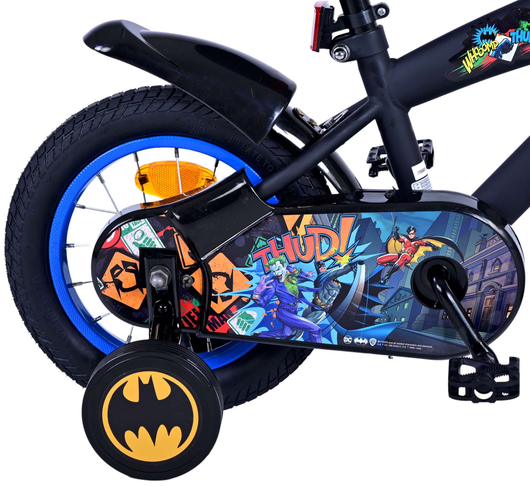 Kinderfahrrad Batman für Jungen 12 Zoll Kinderrad in Schwarz Fahrrad