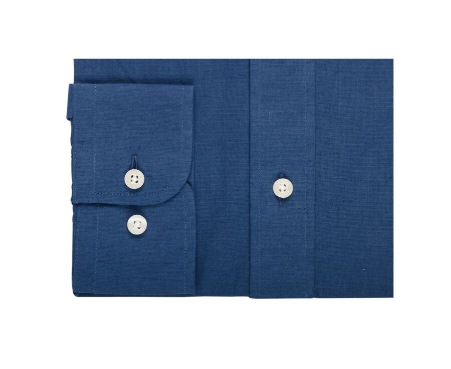 Chemise manches longues coton et lin Indigo - COLTEN