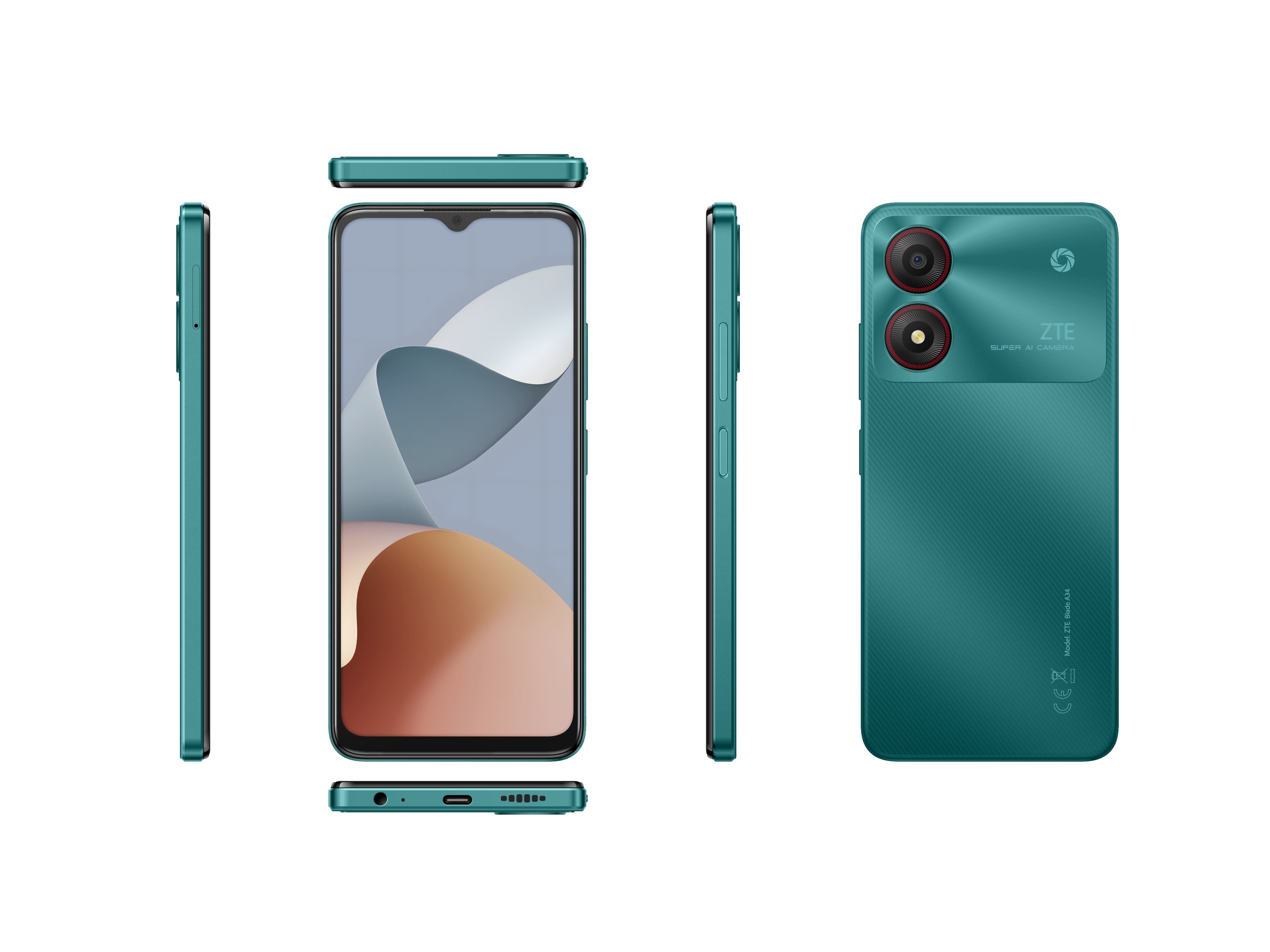 SMARTPHONE ZTE BLADE A34 VERDE 4GB 64GB