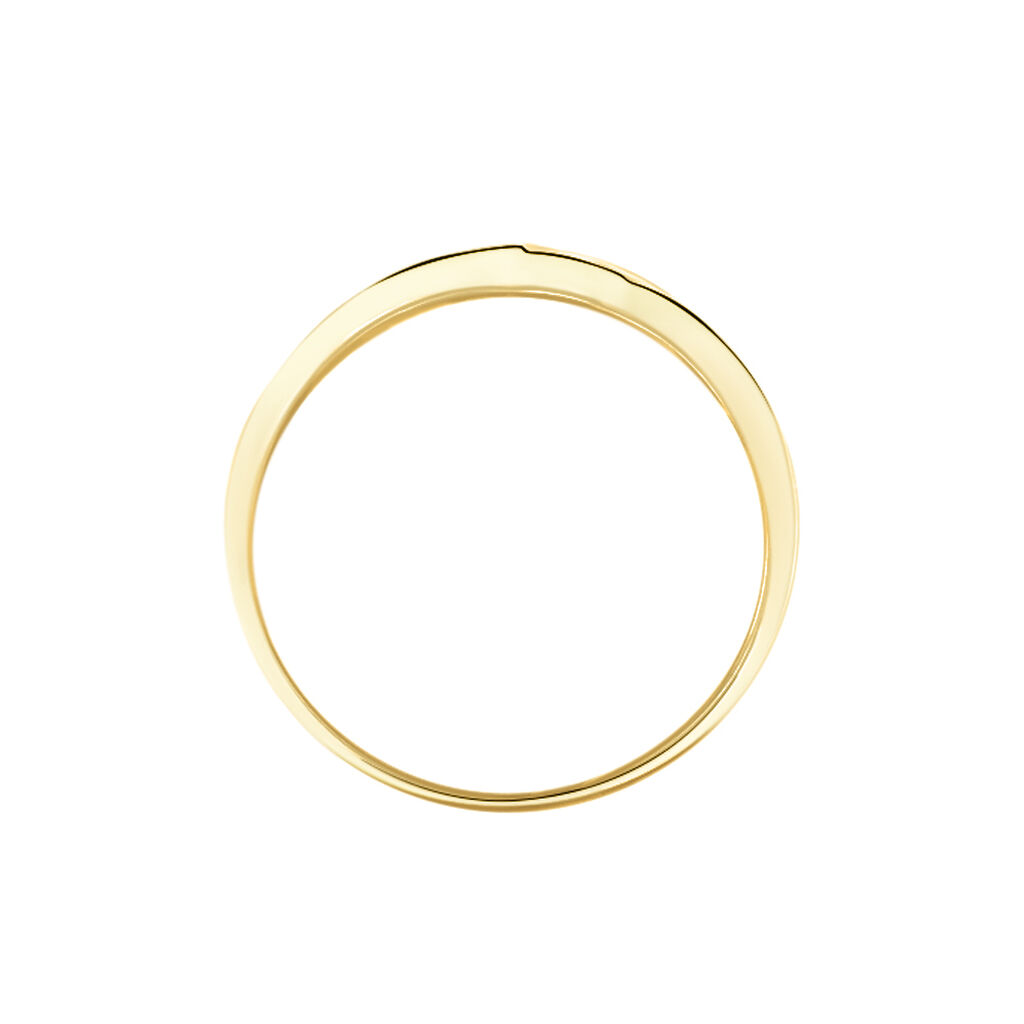 Bague Bandeau Or Jaune Oxyde De Zirconium