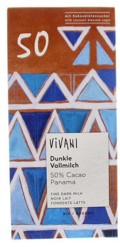 Vivani Chocolade melk dark 50%80g