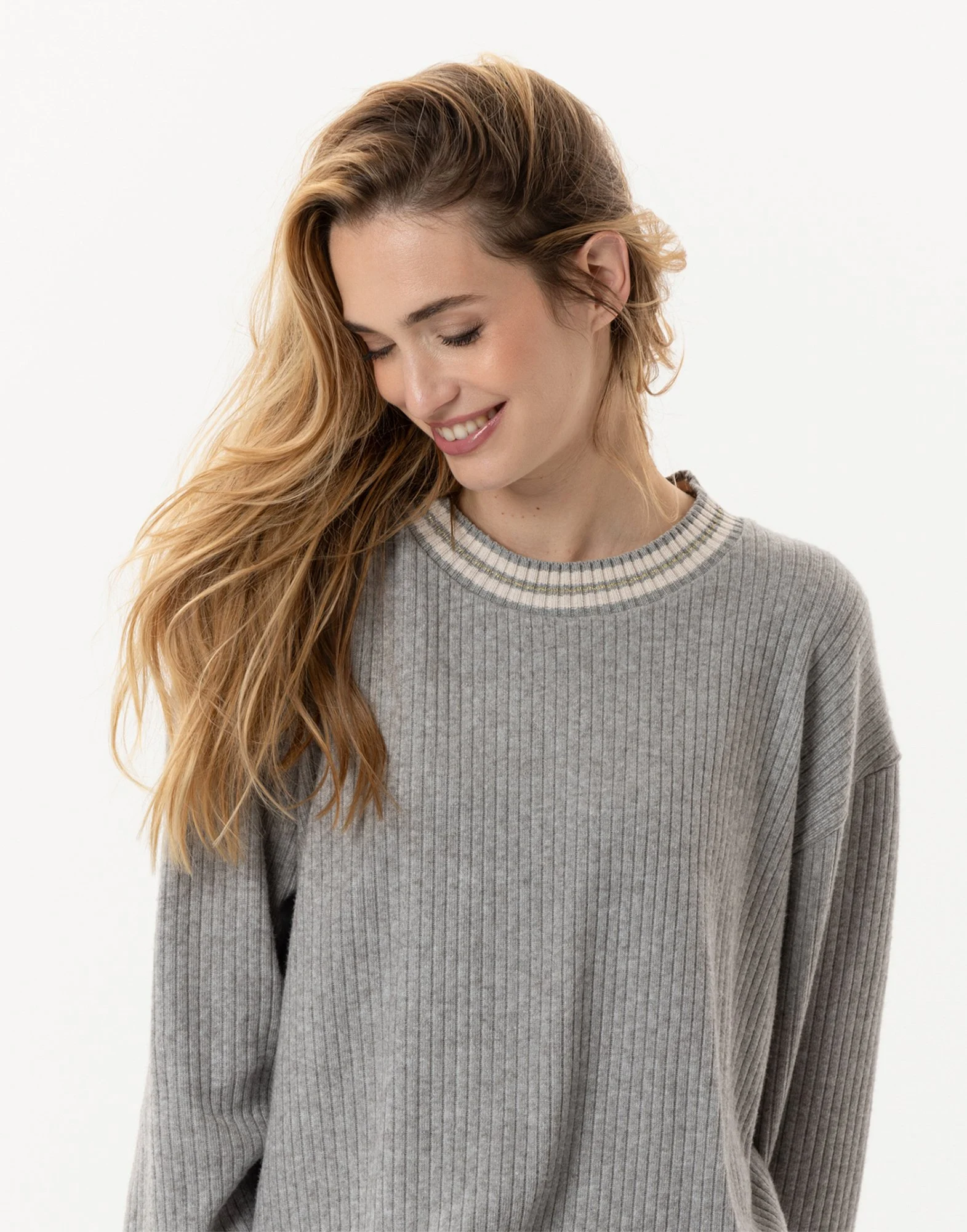ESMEE 802 - Jogging en maille tricot | Gris