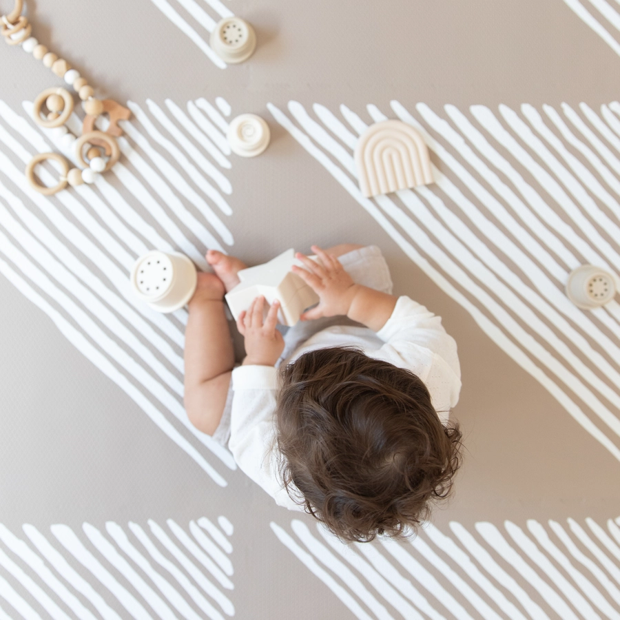 toddlekind Prettier Puzzle Spielmatte Sandy Lines Tan 120 x 180 cm