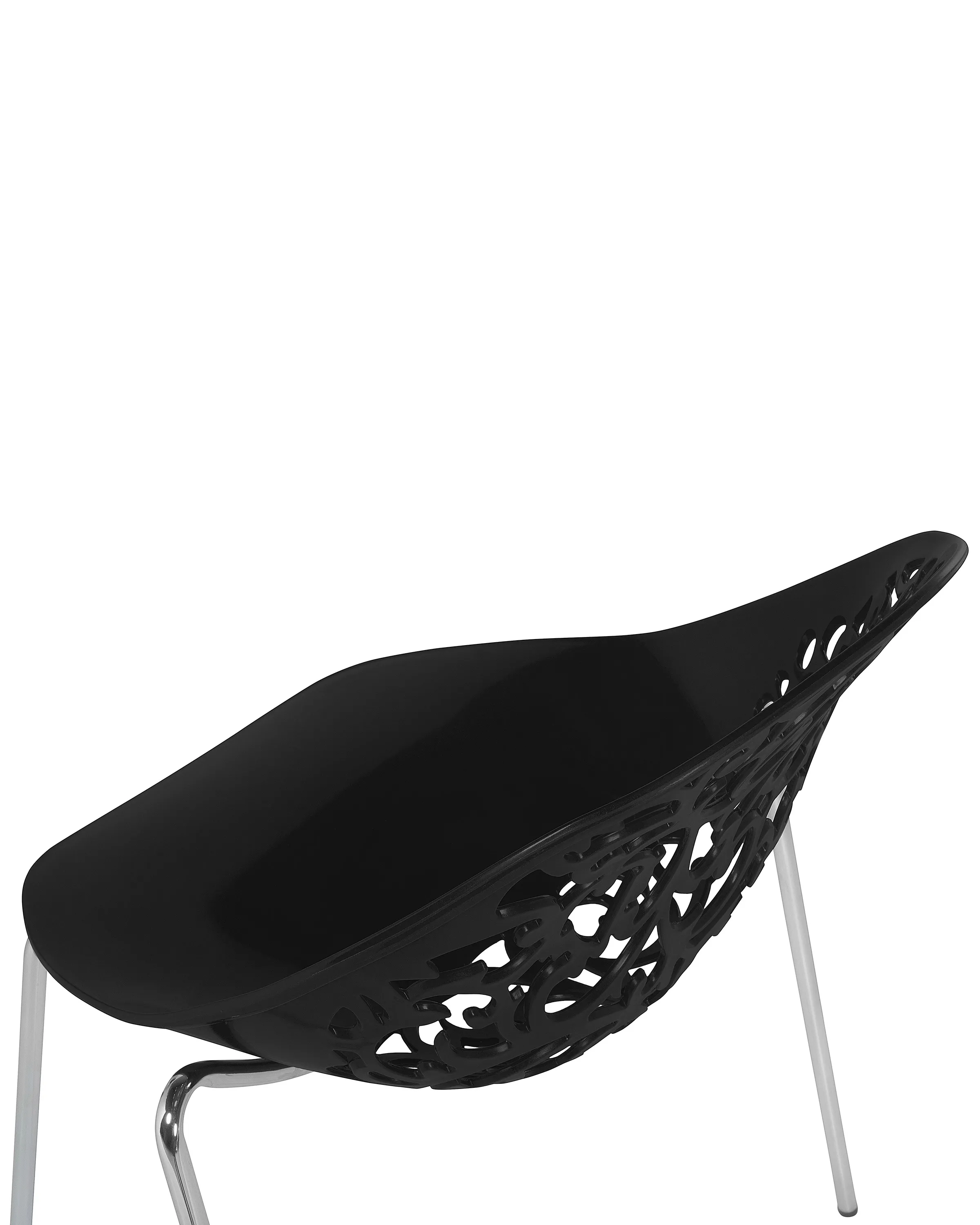 Set van 4 eetkamerstoelen MUMFORD Zwart