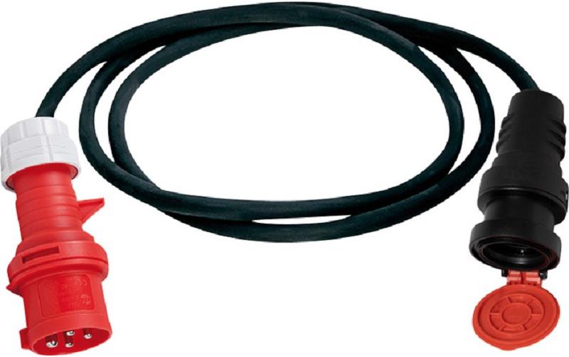 Adapterleitung 1.5 m CEE – T25, SchwarzCEE 5- Adapter auf T25 Kupplung, H07RN-F 5G2.5mm2, 400 V mit 1.5 m langem Kabel