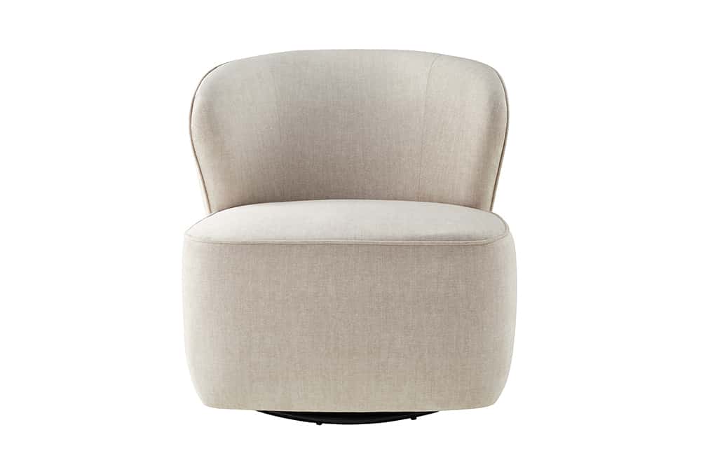 Drehbarer Design Sessel GATSBY beige Samt 360°