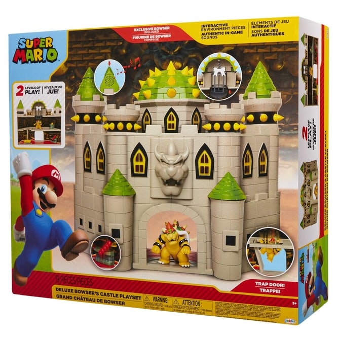 Super Mario - Spielset - Deluxe Bowser's Castle - mit Bowser Figur