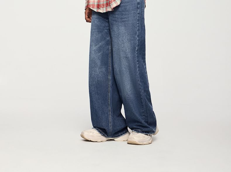 Newin - Unisex gewassen wijde jeans in 5 kleuren