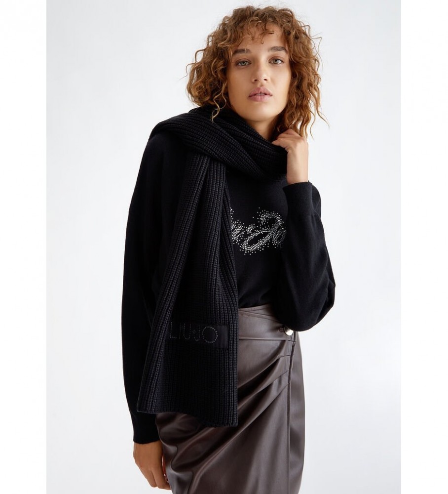 Lenço Liu Jo com detalhe preto