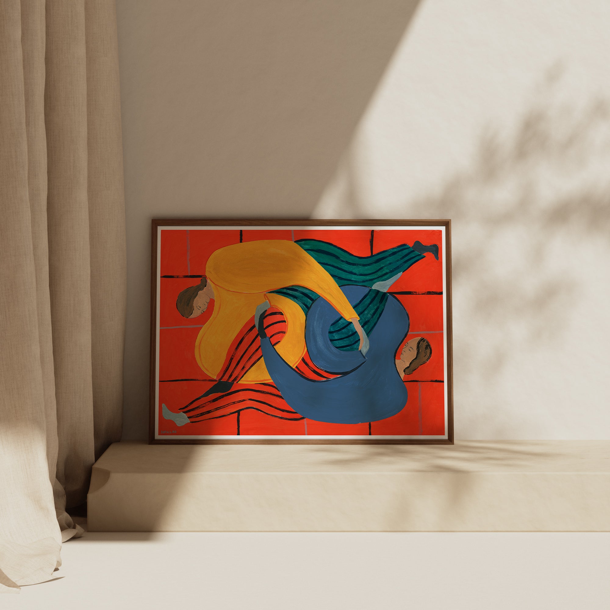 Poster & Frame  The Poster Club x Sofia Lind Hold You, rød - 30x40 cm.