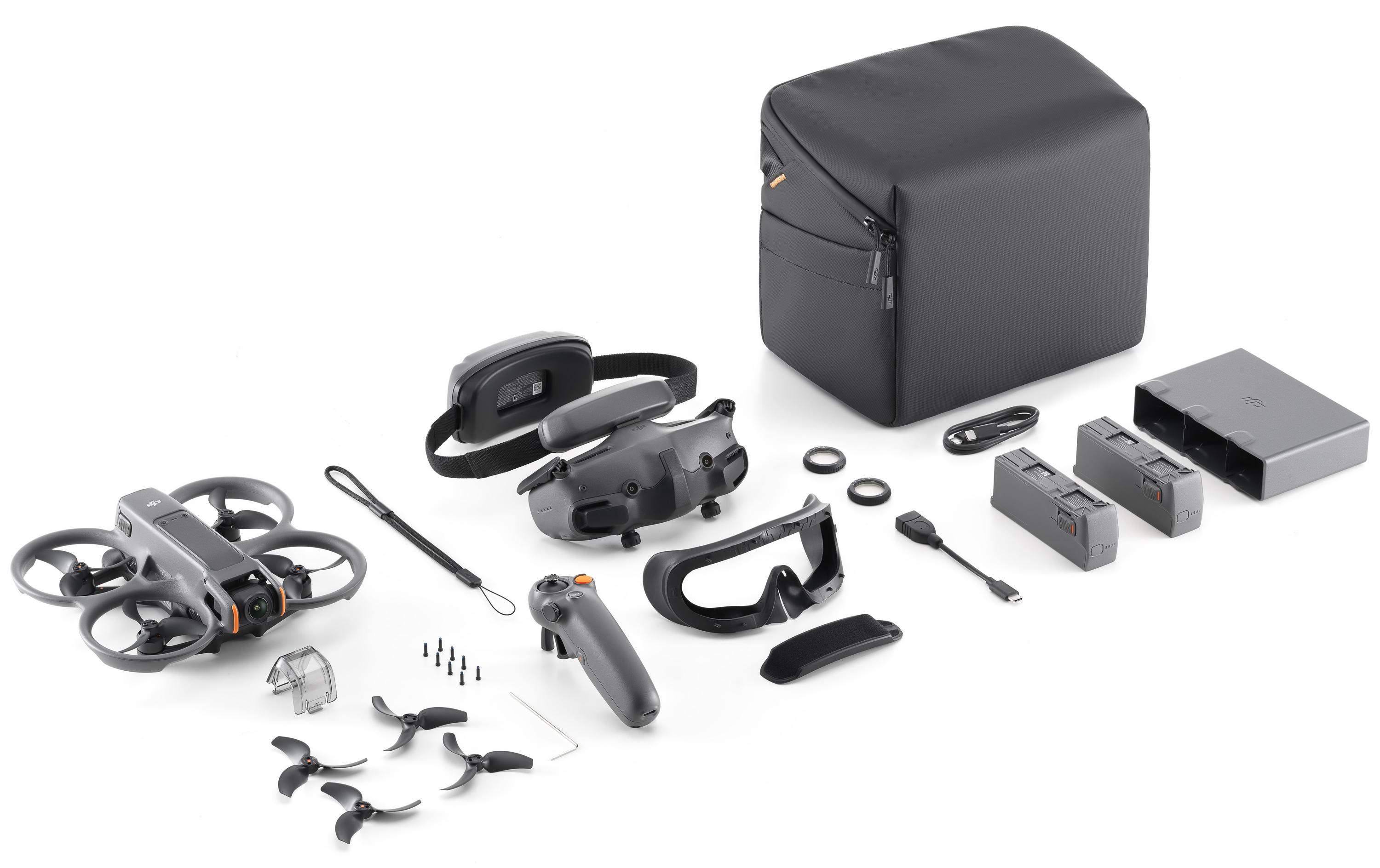 Multikopter Avata 2 Fly More Combo mit Goggles 3 (C1 | CE)<br>Wendige Drohne mit 4K Kamera