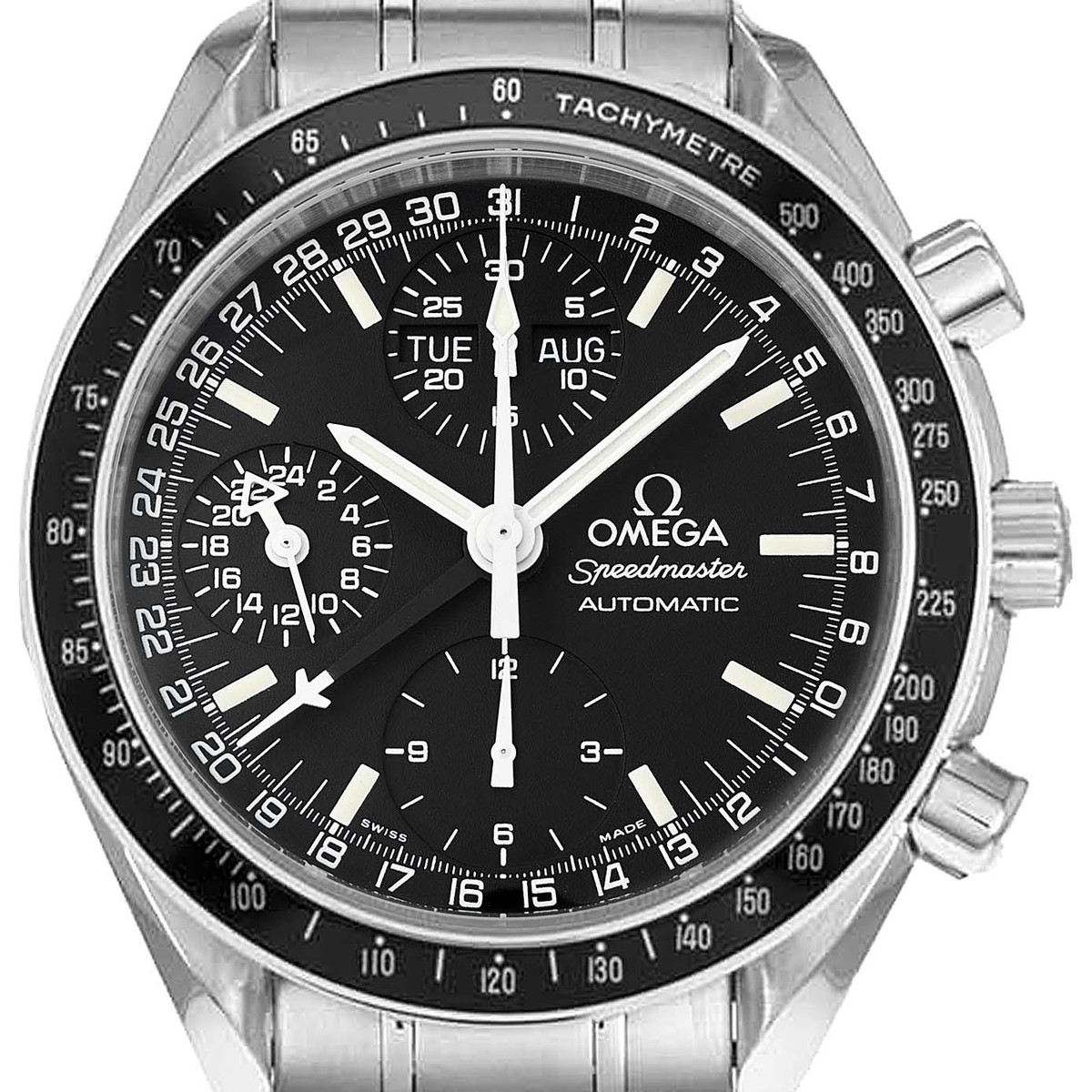 Montre d'occasion Omega Speedmaster homme chronographe automatique acier