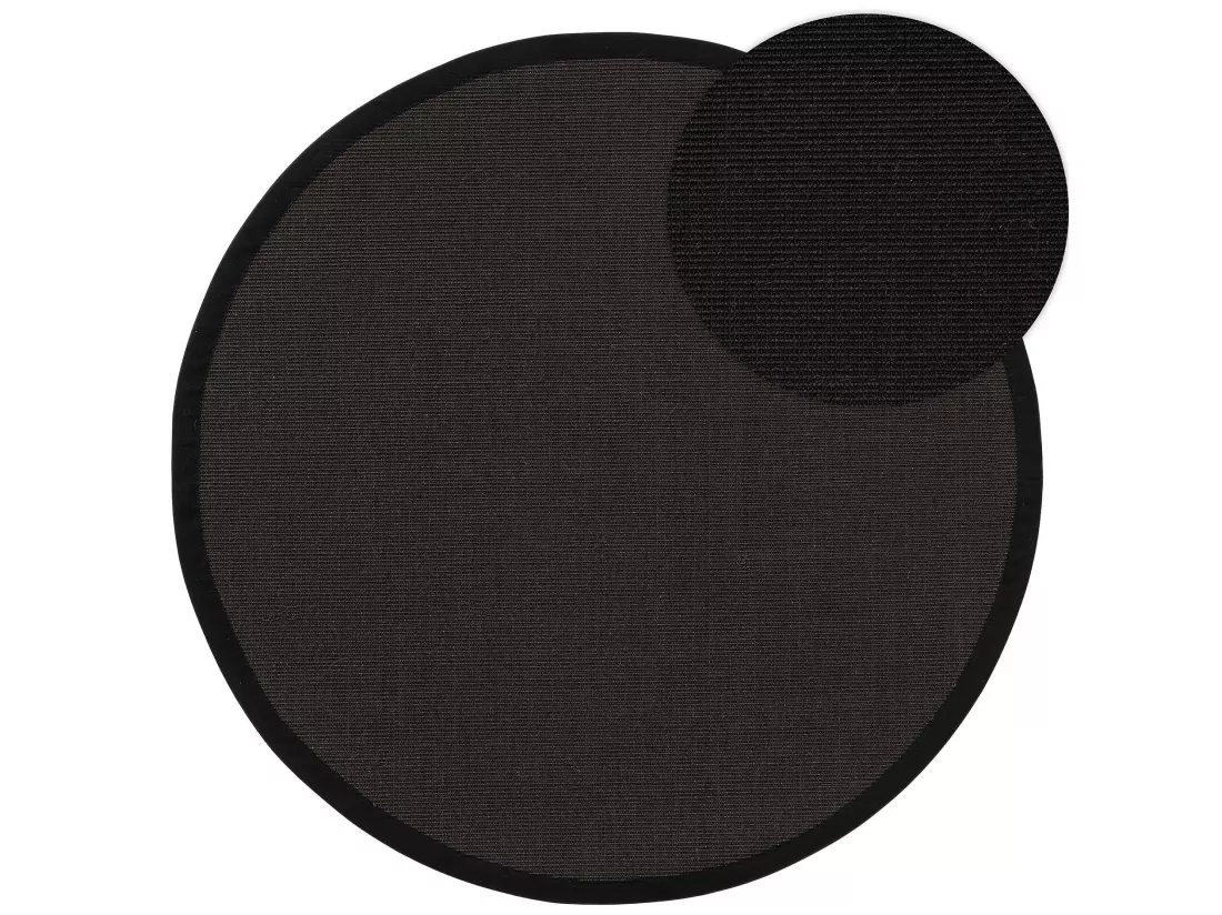 Tapis sisal Sana Noir ø 250 cm rond