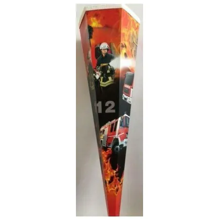 Goldbuch Schultüte Notruf 112 mit weißem Tüll und weißer Borde, 85 cm, 6 eckig