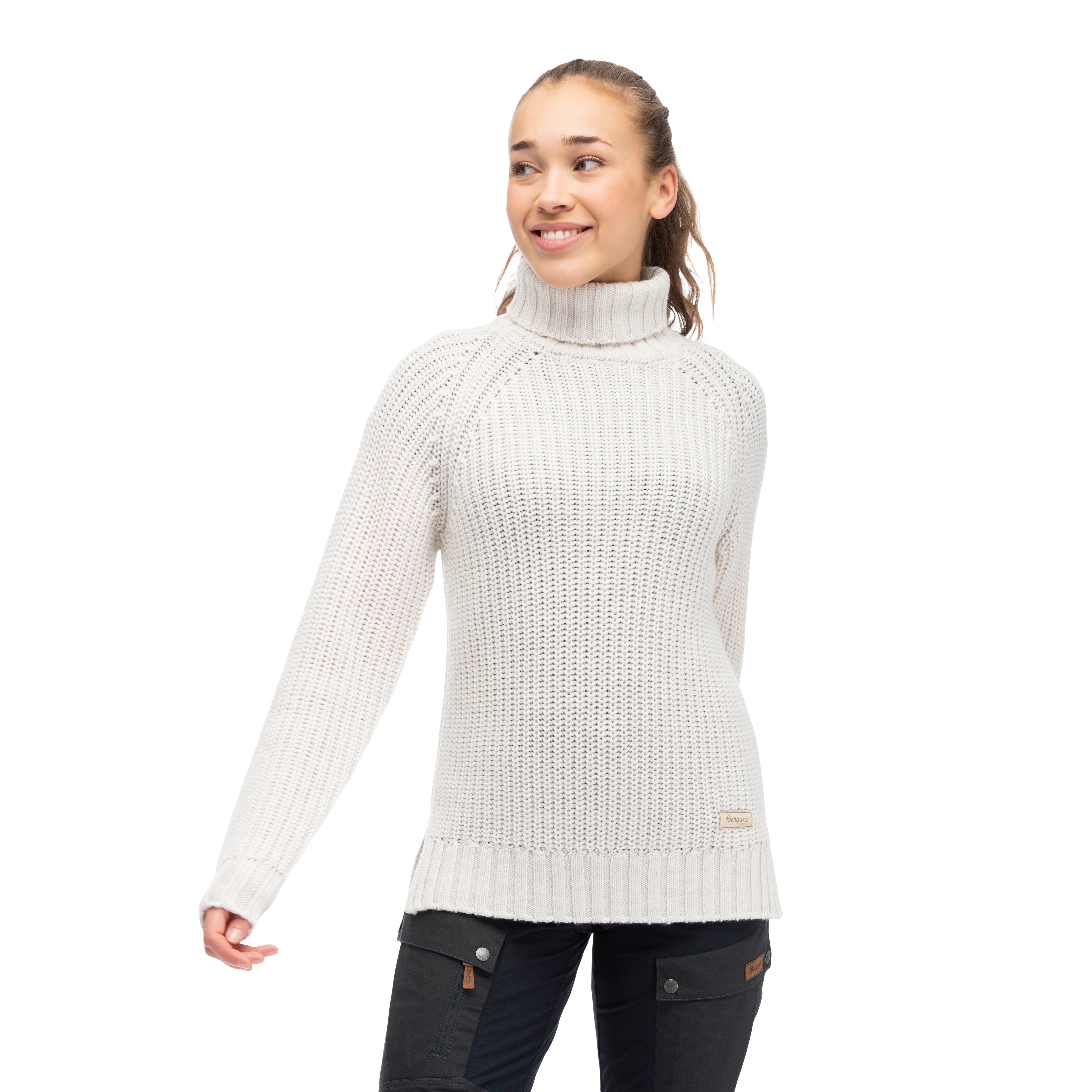 Nordmarka Merino High Neck Jumper Women Vanilla White