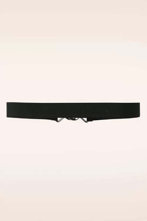 Banned Retro Macha stretch riem in zwart