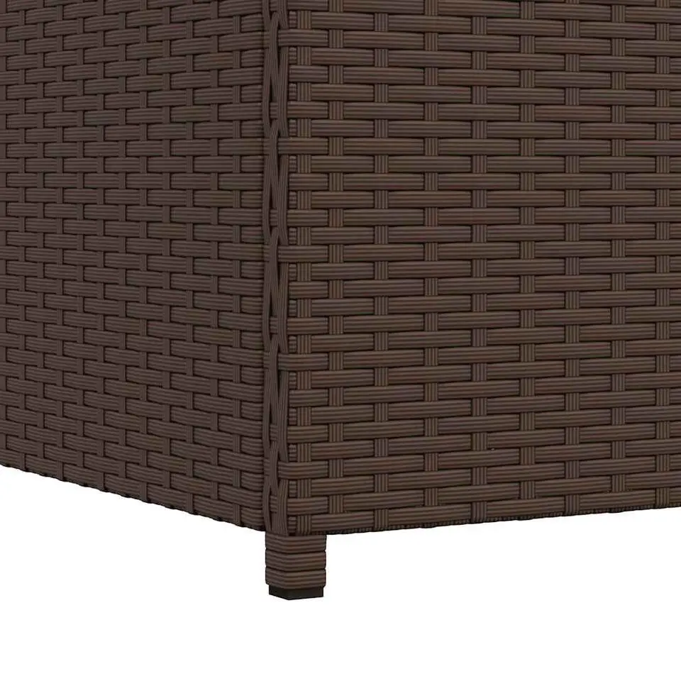 vidaXL - Opbergkist - Bruin - Poly rattan