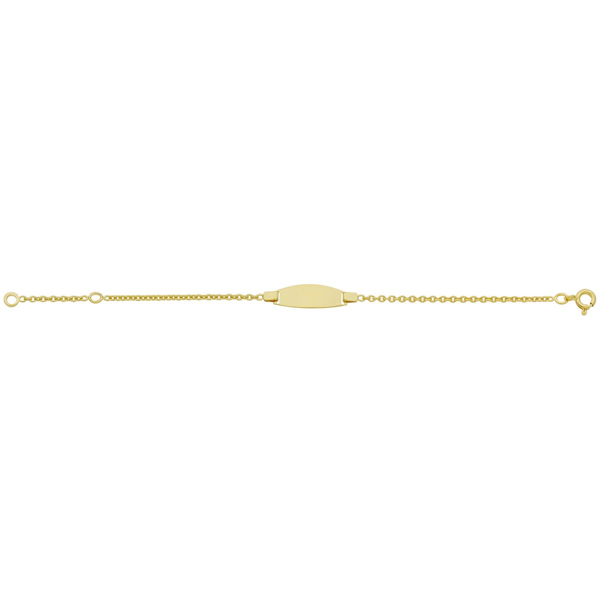 Bracelet identité bébé or jaune 9 carats