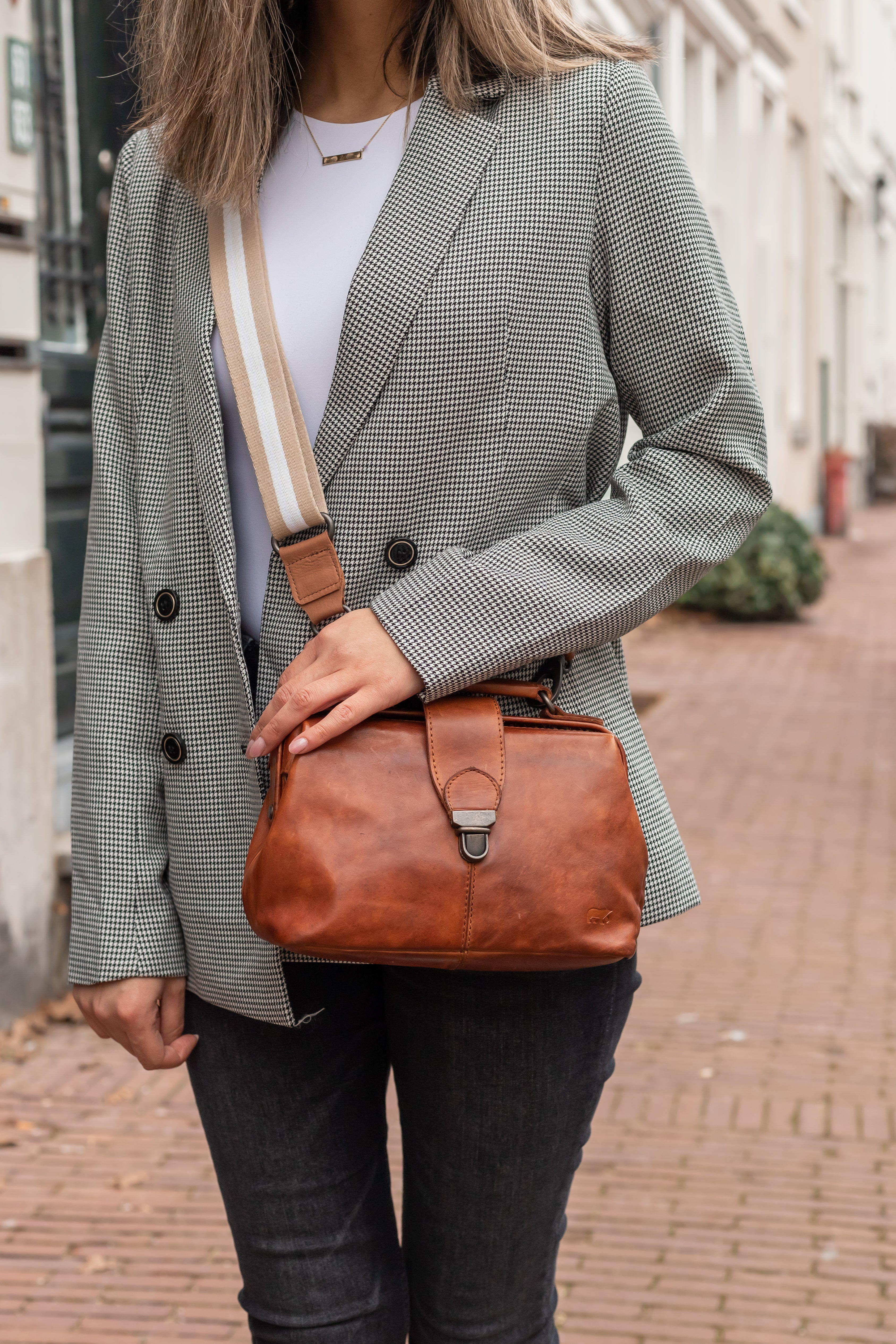 Mini dokterstasje 'Julia' M cognac Cognac