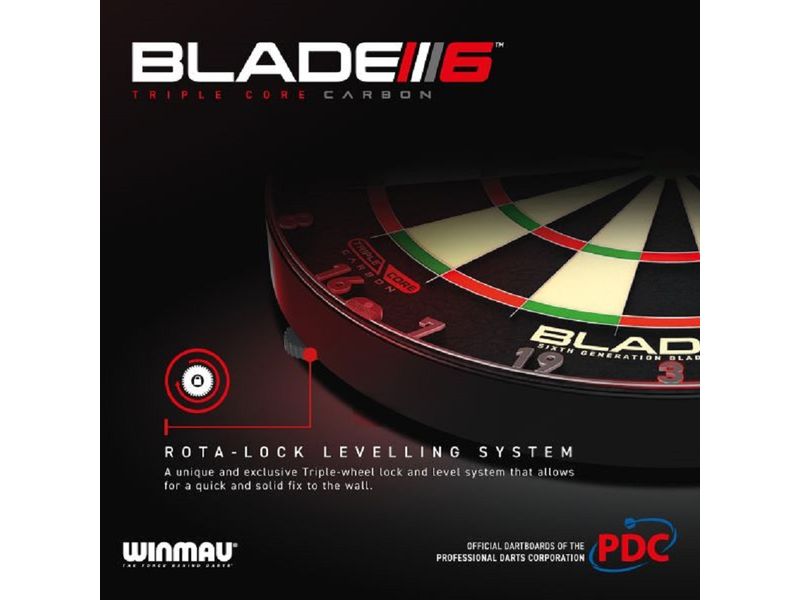Winmau Dartboard Blade 6 Triple Core Carbon Dartscheibe