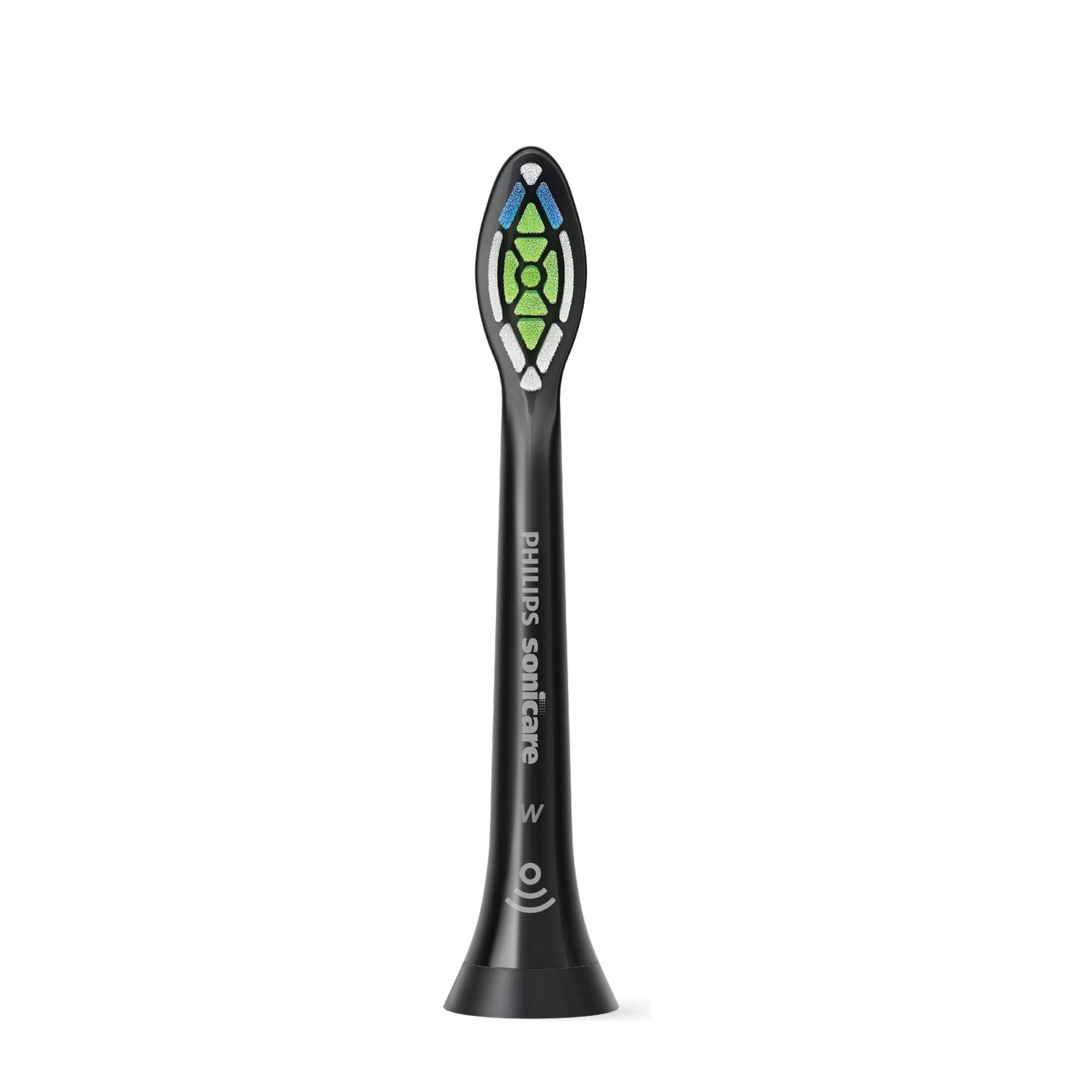 (4er Set) W2 Optimal White Ersatz Zahnbürstenkopf für Philips Sonicare Elektrische Zahnbürsten (HX6064/11) - Schwarz