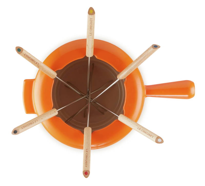 LE CREUSET Käsefondue-Set ofenrot